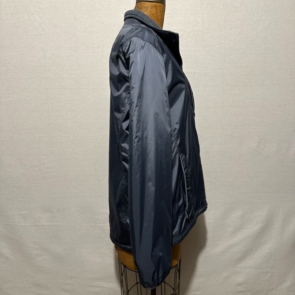 L.L. Bean Fleece Lined Nylon Warmup Jacket Men's Large - Picture 2 of 9